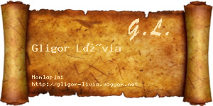 Gligor Lívia névjegykártya